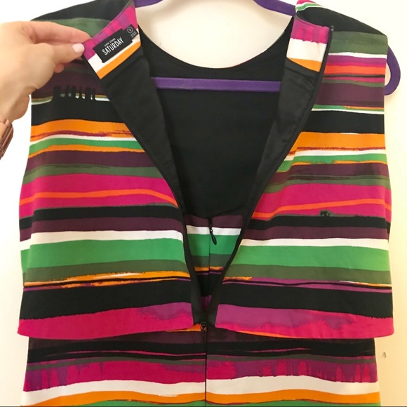{kate spade saturday} shift dress in sunset stripe - Picture 3 of 4